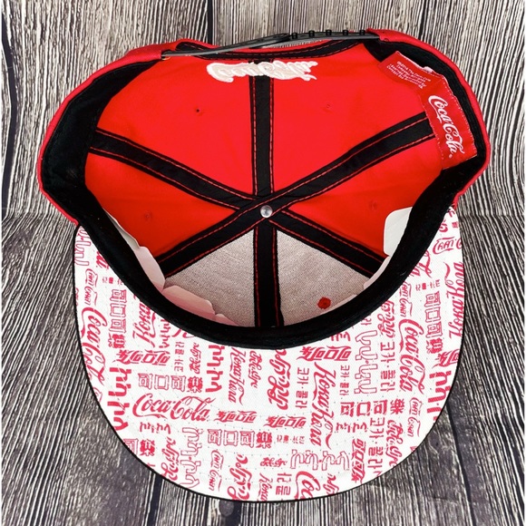 Coca-Cola Israel Red Adjustable Snapback Embroidered Multi Language Bill Hat Cap - Picture 5 of 7